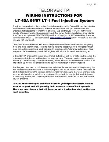 product installation instructions - Ron Francis Wiring