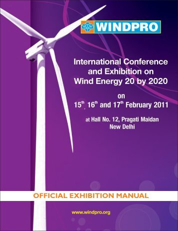 Windpro Exhibition Manual - Indian Wind Power Association