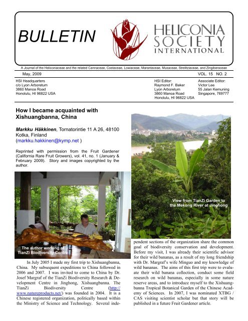 BULLETIN - Heliconia Society International