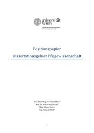 Positionspapier Dissertationsgebiet Pflegewissenschaft - Institut fÃ¼r ...