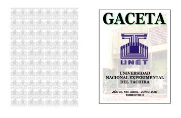 Gaceta II - Universidad Nacional Experimental del TÃ¡chira