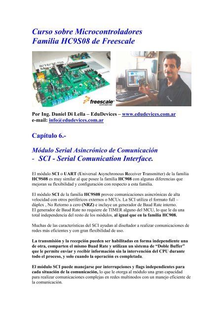 Curso de Microcontrolares Familia HC9S08 ... Artículo ... - Edudevices