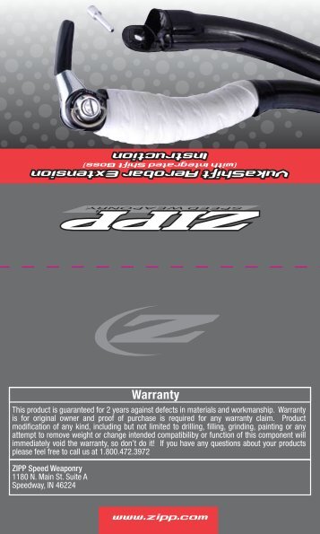 VukaShift Assembly Manual - Zipp - Speed Weaponry