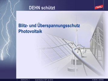 DEHN – Blitz- und Überspannungsschutz Photovoltaik