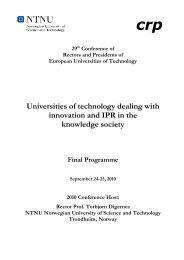 Universities of technology dealing with innovation and IPR in the ...