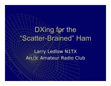 DXing for the âScatter-Brainedâ Ham - Arctic Amateur Radio Club