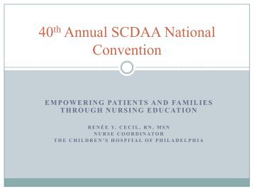 40th Annual SCDAA National Convention - Sickle Cell Disease ...