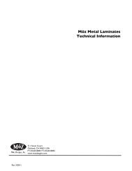 Móz Metal Laminates Technical Information - Moz Designs