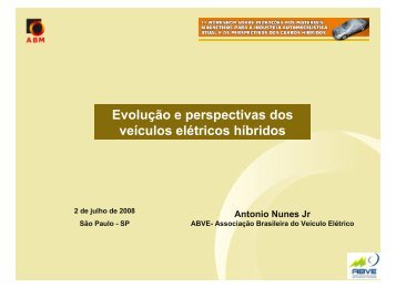 Evolução e perspectivas dos veículos elétricos híbridos - ABM