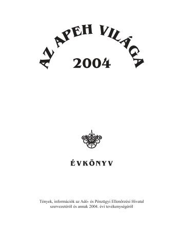 APEH VilÃ¡ga 2004 - Nemzeti AdÃ³