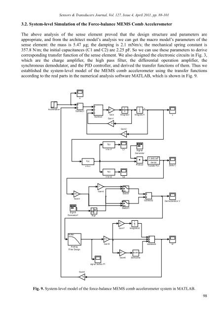 Modeling and System-level Simulation of Force-balance MEMS ...