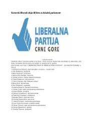 izbornoj listi Liberalne Partije Crne Gore za Kotor - CINS