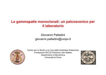 Le gammapatie monoclonali: un palcoscenico per il laboratorio