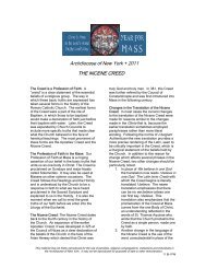 Archdiocese of New York + 2011 THE NICENE CREED
