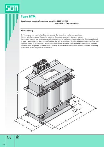 Type DTM - SBA-TrafoTech GmbH