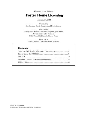 Foster Care Licensing - Training Matters