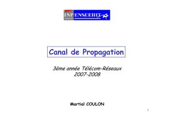 Canal de Propagation - Martial COULON