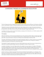 changing trends in overseas education - Oceanic Consultants