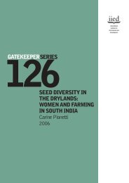 SEED DIVERSITY IN THE DRYLANDS: WOMEN AND FARMING IN ...