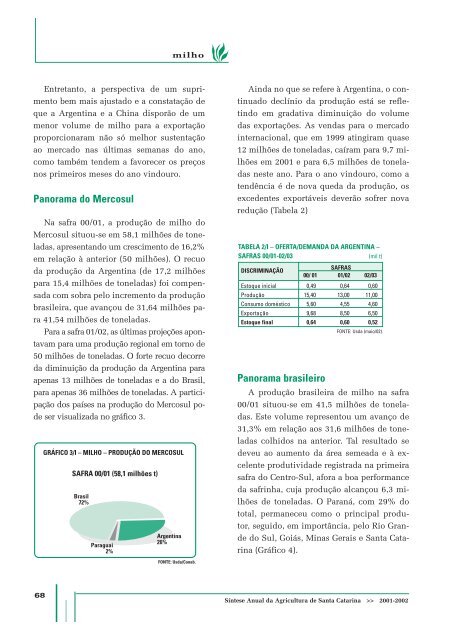 SÃ­ntese Anual da Agricultura de Santa Catarina - 2001-2002 - Cepa