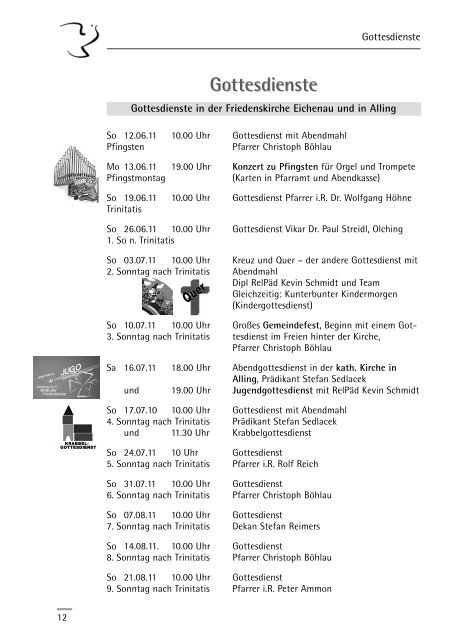 Taufe - Konfirmation - Trauung - Beerdigung - Friedenskirche ...