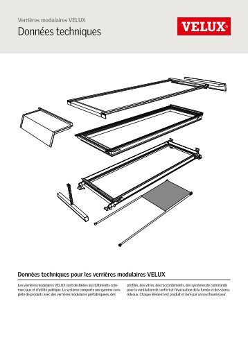 Données techniques - Verrières modulaires VELUX