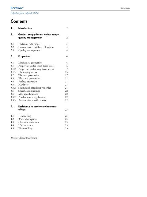 Fortron PPS Product Brochure (B240) - Hi Polymers