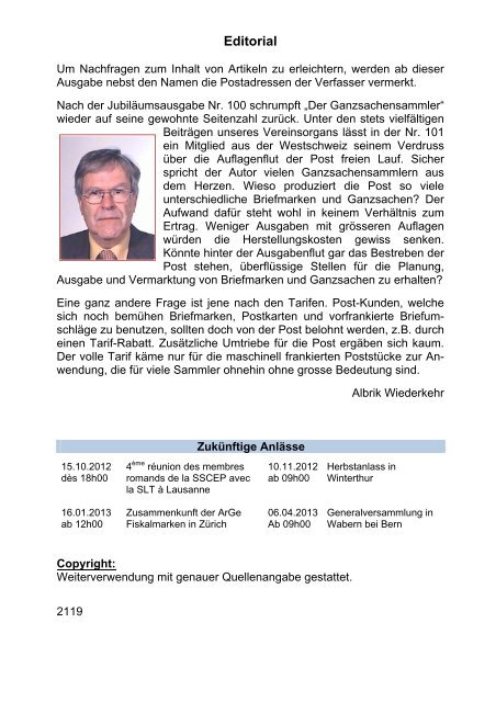 101 - Schweizerischer Ganzsachen-Sammler-Verein