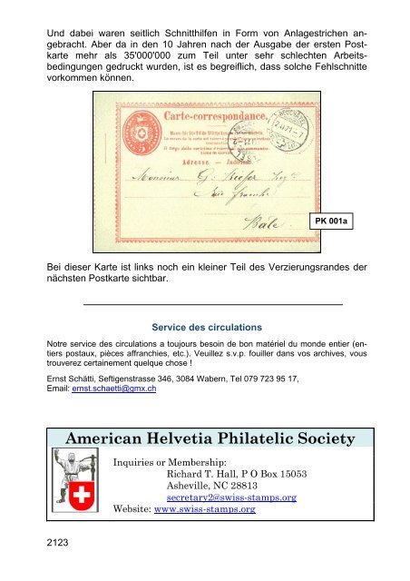 101 - Schweizerischer Ganzsachen-Sammler-Verein