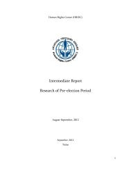 Intermediate Report Research of Pre-election Period - The Human ...