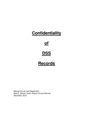 Confidentiality of DSS Records - New York Public Welfare Association