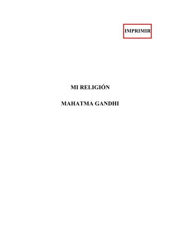 Mi religiÃ³n - Mahatma Gandhi