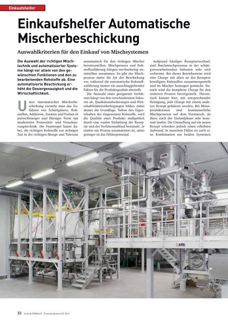 Ausgabe 2 / 2012 Sonderheft Prozessindustrie - technik + EINKAUF