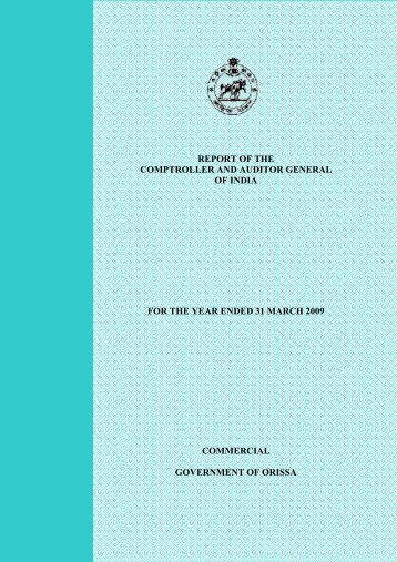 Audit Report - Accountant General, Odisha - Comptroller and Auditor ...