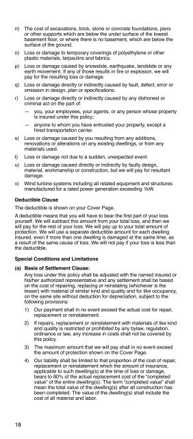 SGI CANADA Special Coverages policy booklet