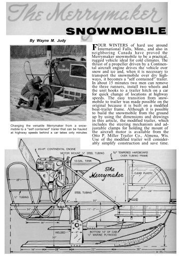 Snowmobile - Vintage Projects and Building Plans