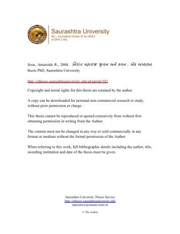 p - Etheses - Saurashtra University