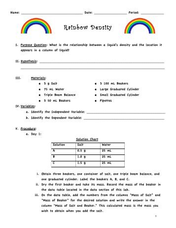 Rainbow Density Lab