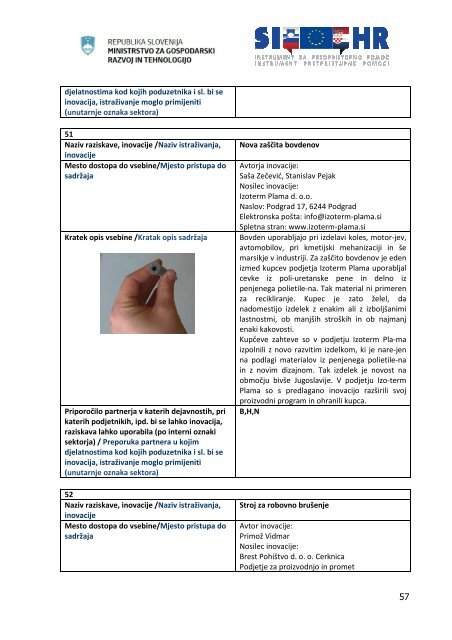 raziskave in inovacije v sektorjih izbranih podjetnikov - IDA