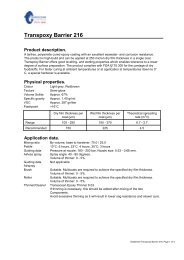 Product Data Sheet Transpoxy Finish 460 Transocean Coatings Product Data Sheet Transpoxy Finish 460 Transocean Coatings