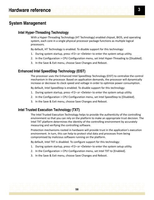 Hardware reference 3 Syst