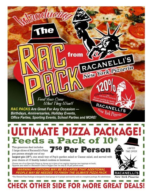 Ultimate Pizza Package Dine Here Us