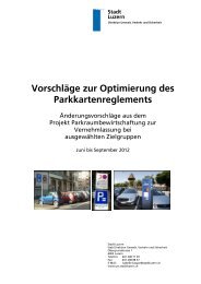 Stadt Luzern Das detaillierte Parkkarten-Reglement