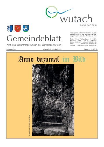Mitteilungsblatt2013-11.pdf - der Gemeinde Wutach