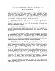 1996 GRP-MNLF Peace Agreement - Muslim Mindanao Website
