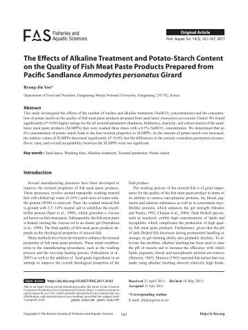 The Effects of Alkaline Treatment and Potato-Starch ... - E-fas.org