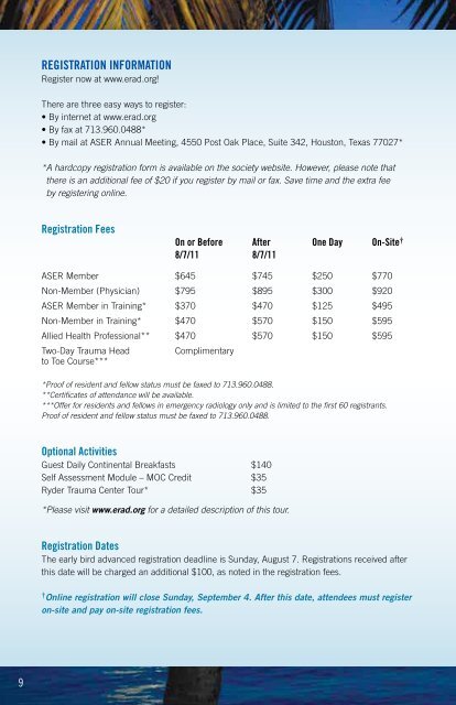 ASER 22nd Annual Scientific Meeting Brochure - American Society ...