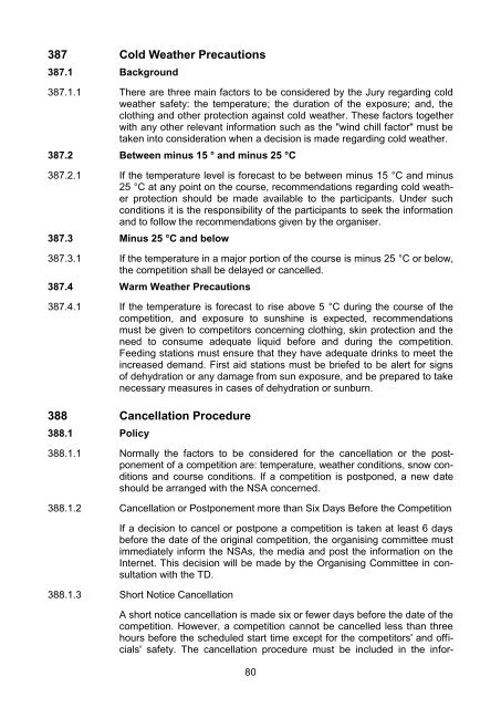 THE INTERNATIONAL SKI COMPETITION RULES  (ICR) BOOK II - Fis