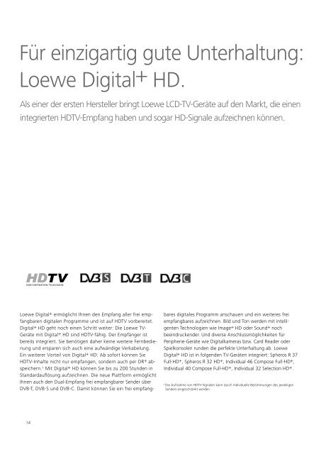 Einfach mehr erleben. Gesamtprogramm 2/2007 - LOEWE.