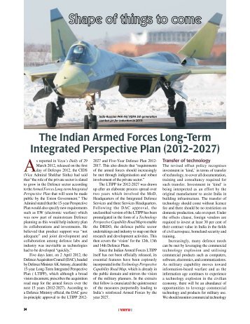 Indian Armed Forces Long-Term Integrated ... - Vayu Aerospace